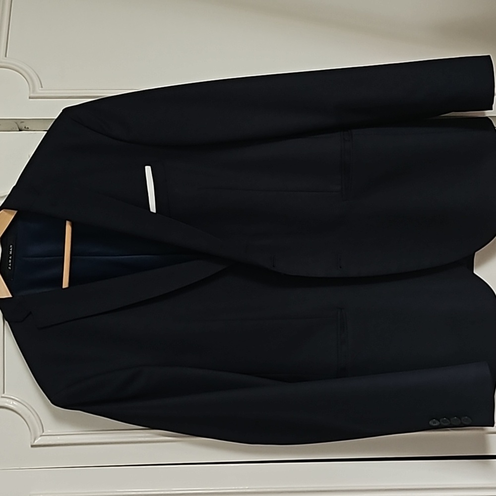 Zara Man Dark Navy Blazer Size 40